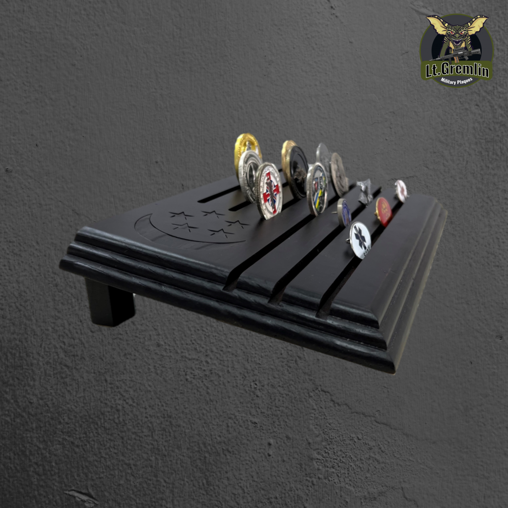 Singapore Flag Challenge Coin Display Rack Gremlin